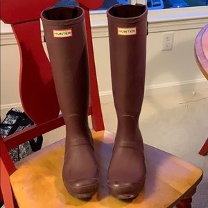 Tall matte Hunter boots